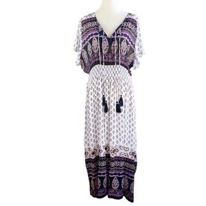 S.R.FASHIONS Boho Cottagecore Peasant Hippie Dress Size XL
